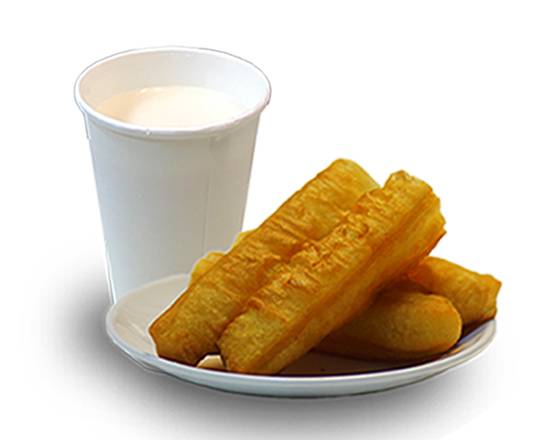 Cold Soy Milk with Chinese Donut 冷豆漿+油條